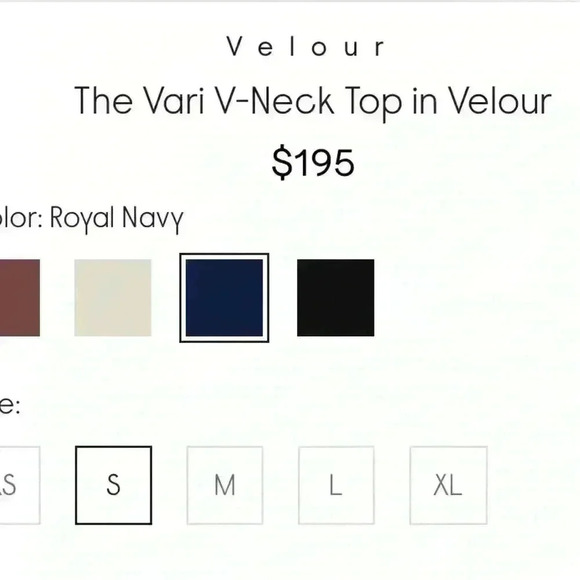 *NWT* Suzie Kondi The Vari V-Neck Top in Velour - Picture 8 of 10